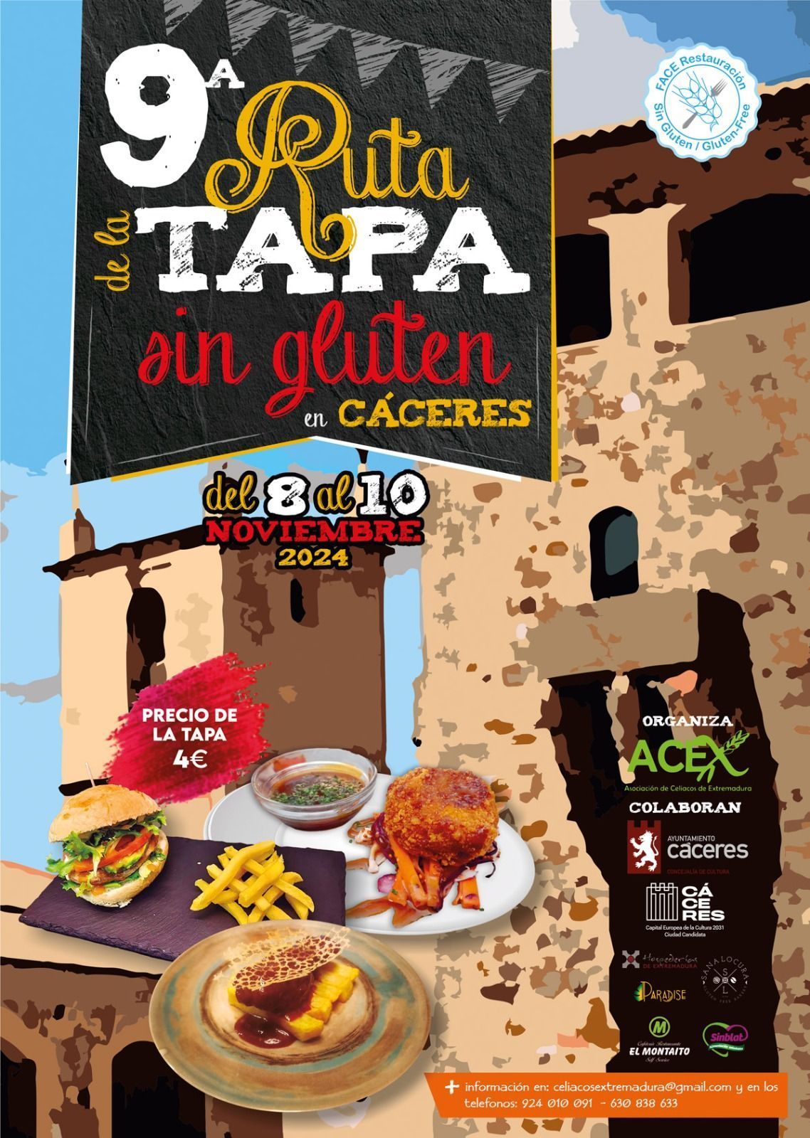 Ruta de la Tapa sin Gluten en Cáceres 2024