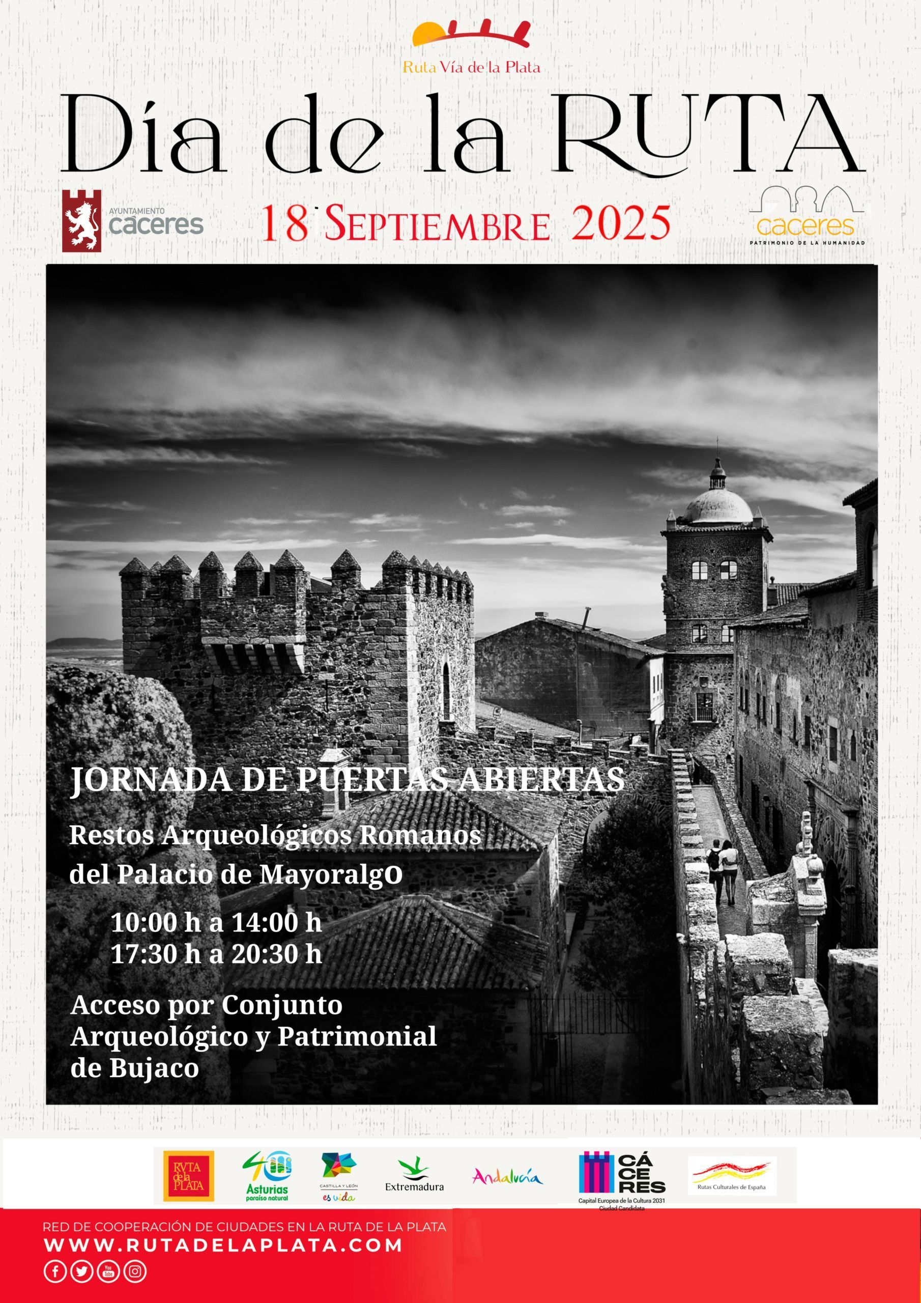 el-ayuntamiento-de-caceres-celebra-el-“dia-de-la-ruta-via-de-la-plata”-con-la-jornada-de-puertas-abiertas-“restos-arqueologicos-romanos-del-palacio-de-mayoralgo”
