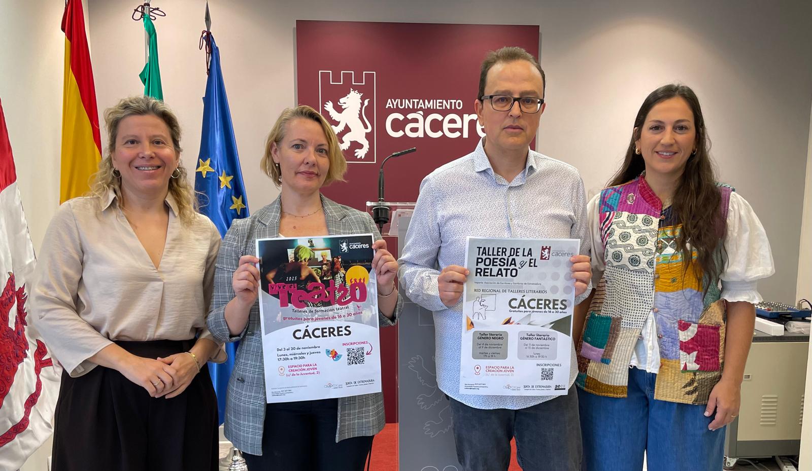 el-ayuntamiento-de-caceres-oferta-en-el-ecj-talleres-gratuitos-de-teatro-y-literatura-para-jovenes-de-entre-16-y-30-anos