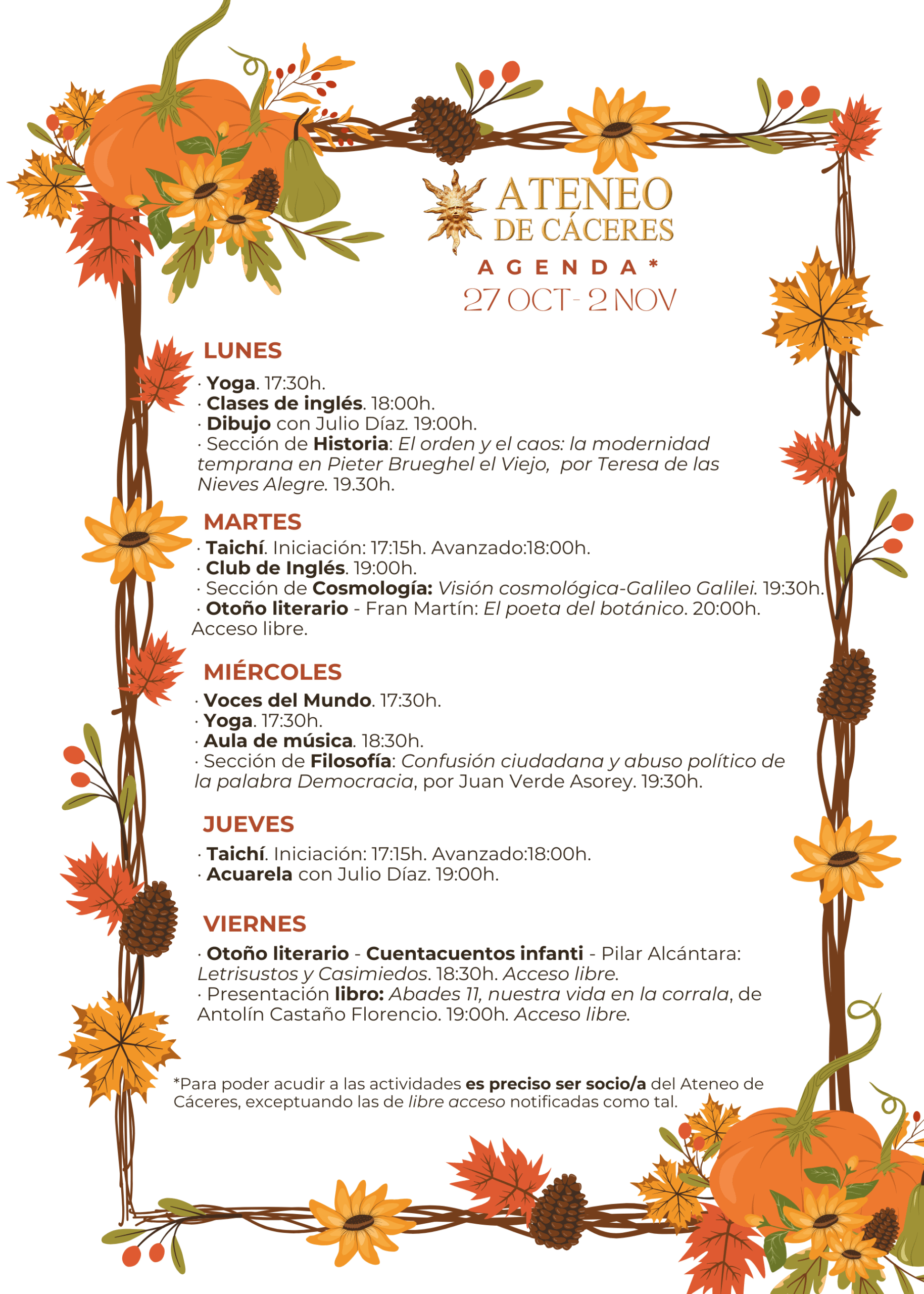 agenda-semanal-del-ateneo-de-caceres