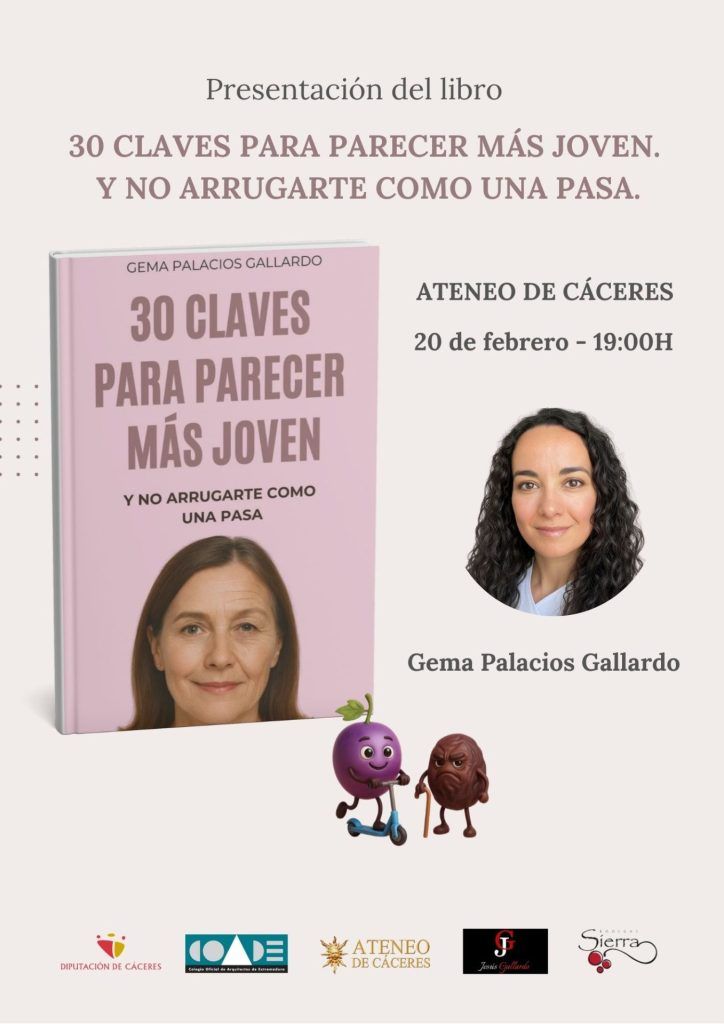presentacion-libro:-30-claves-para-parecer-mas-joven-y-no-arrugarte-como-una-pasa,-de-gema-palacios.