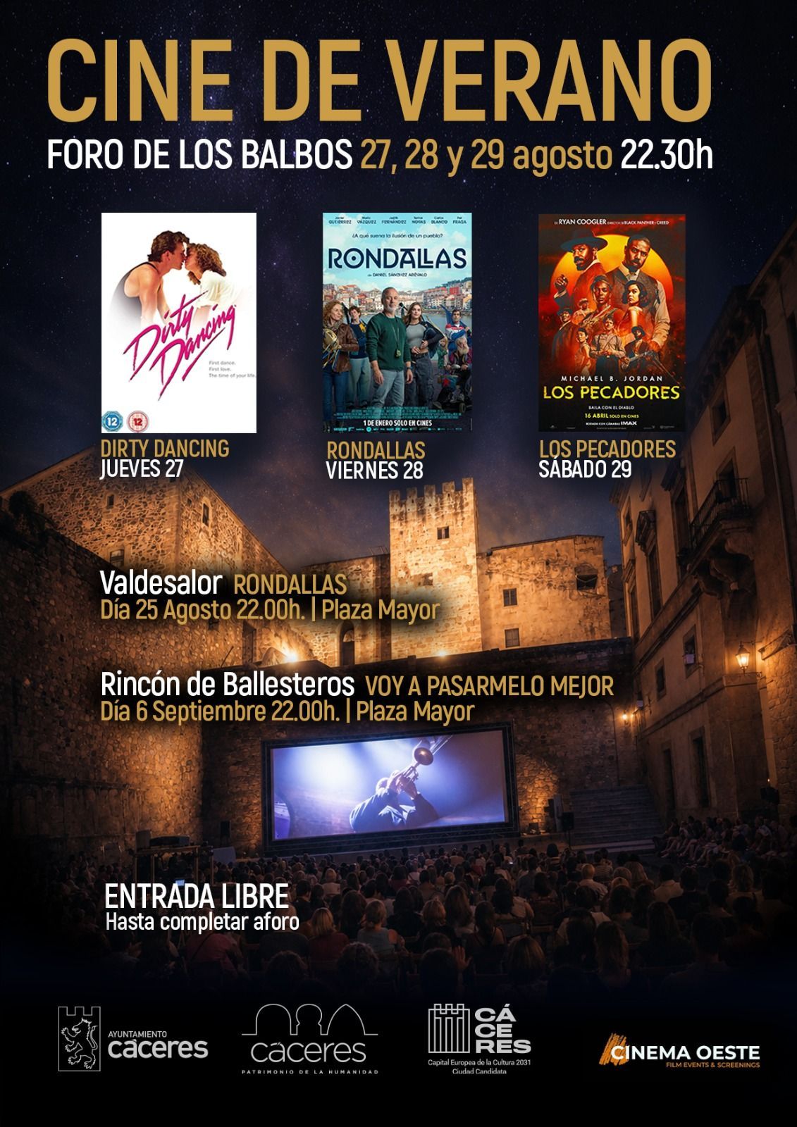 el-ayuntamiento-llevara-el-cine-de-verano-al-foro-de-los-balbos-y-a-las-pedanias-con-cinco-proyecciones-gratuitas