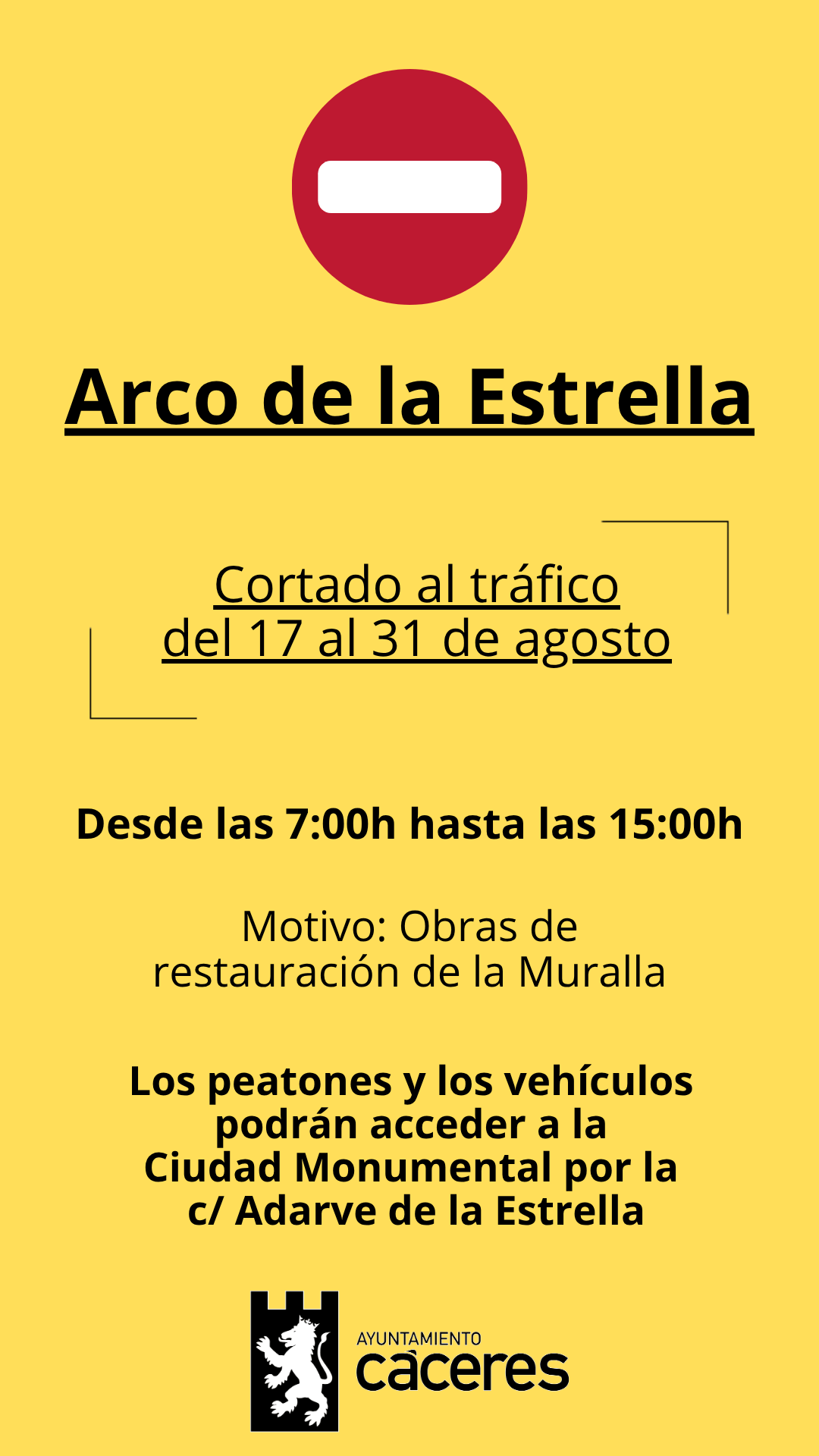 las-obras-de-restauracion-de-la-muralla-obligan-a-restringir-el-trafico-rodado-y-peatonal-en-el-arco-de-la-estrella