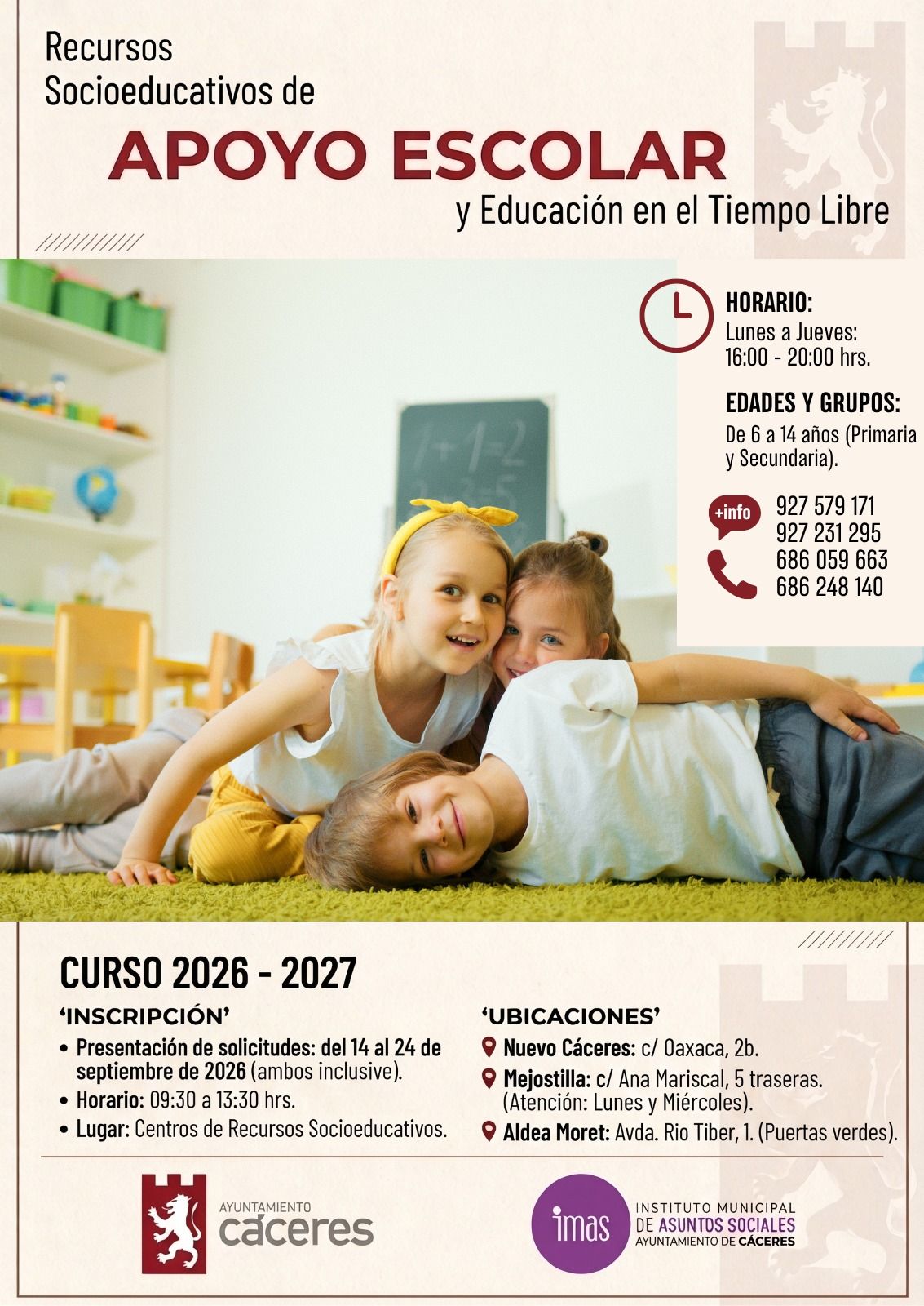 el-imas-abre-las-inscripciones-para-optar-a-los-recursos-socioeducativos-y-de-apoyo-escolar-en-el-tiempo-libre